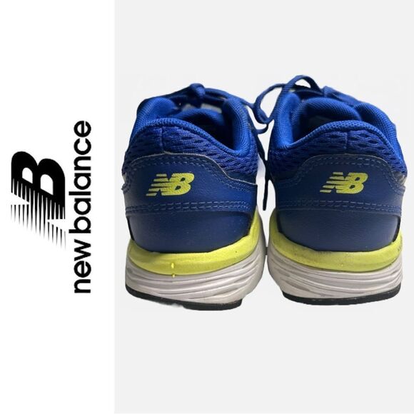 New Balance Youth 680 V6 Marine Blue/Lemon Slush YP680LM6 - Size 2 - Picture 3 of 4